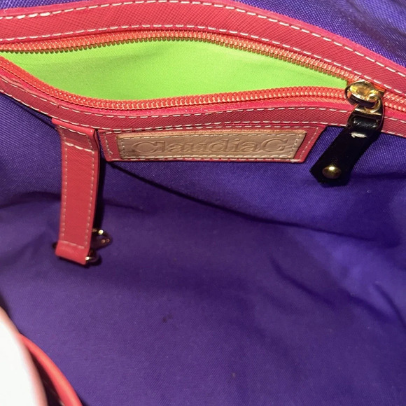 Claudia G Leather Satchel/ Crossbody Bag Made in Colombia Excellent Condition - Picture 10 of 14